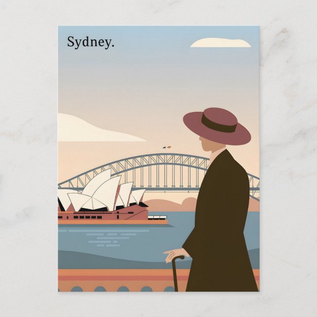 Sydney vintage postcard (Front)