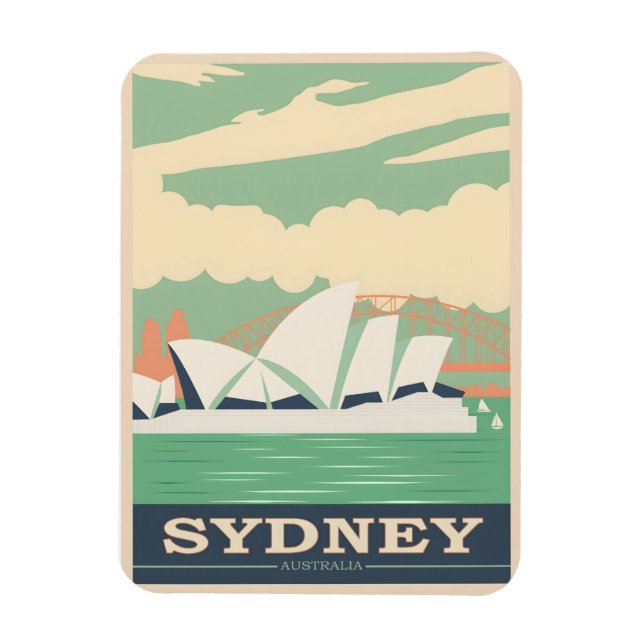 Sydney vintage poster magnet (Vertical)