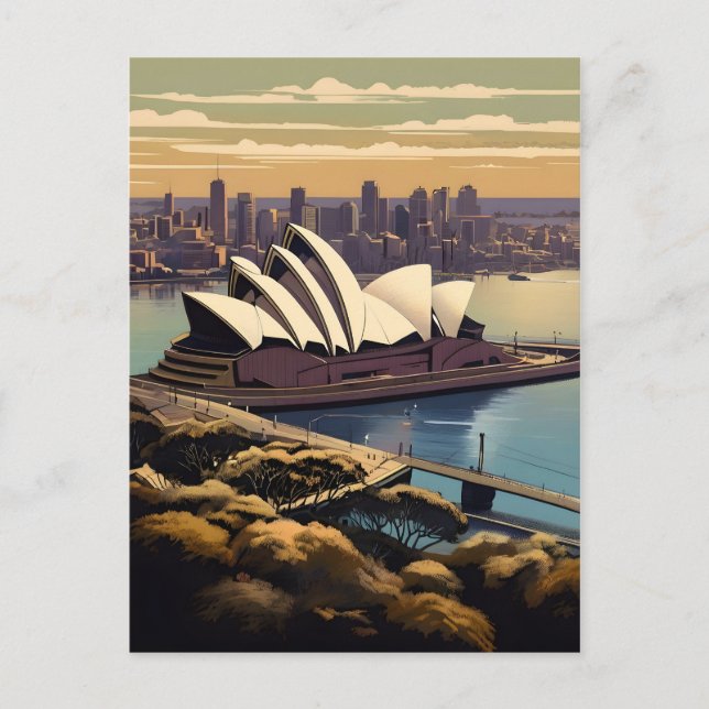 Sydney vintage poster postcard (Front)
