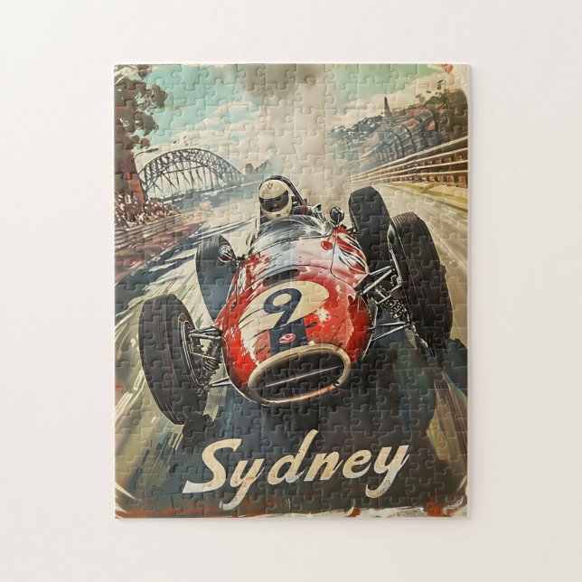 Sydney vintage racing car jigsaw puzzle (Vertical)