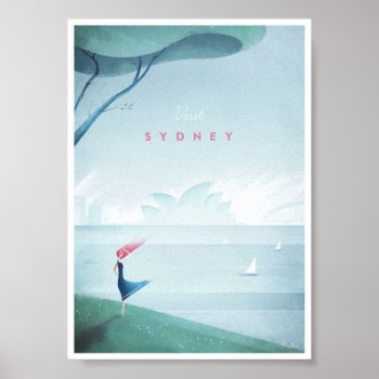 Sydney Vintage Travel Poster by VintagePosterCompany at Zazzle