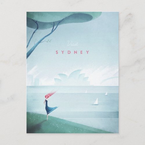 Sydney Vintage Travel Poster _ Art Postcard