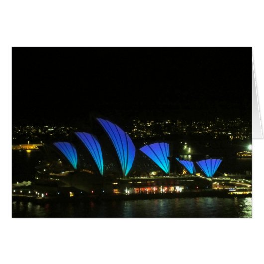 sydney vivid opera blue cards (Front Horizontal)