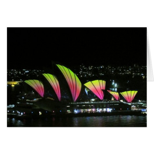 sydney vivid opera orange cards (Front Horizontal)