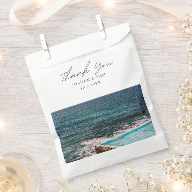 Sydney Wedding Bondi Beach Photo Favor Bag (Clipped)