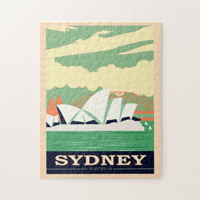 Sydney's Opera House and Harbor Bridge 2, Travel Jigsaw Puzzle (Vertical)