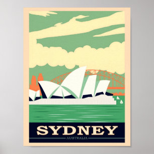 Sydney's Opera House and Harbor Bridge 2, Travel Poster