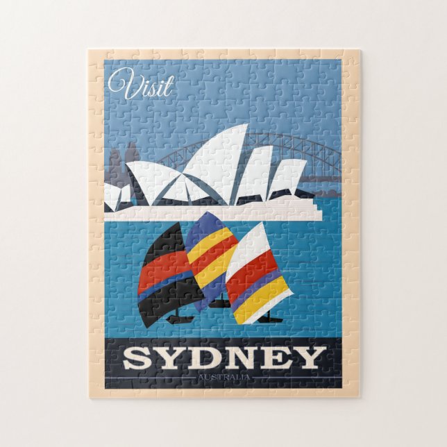 Sydney's Opera House and Harbor Bridge, Travel Jigsaw Puzzle (Vertical)