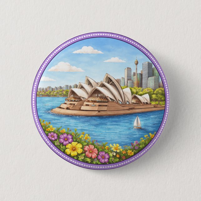 Sydney's Opera House Button (Front)
