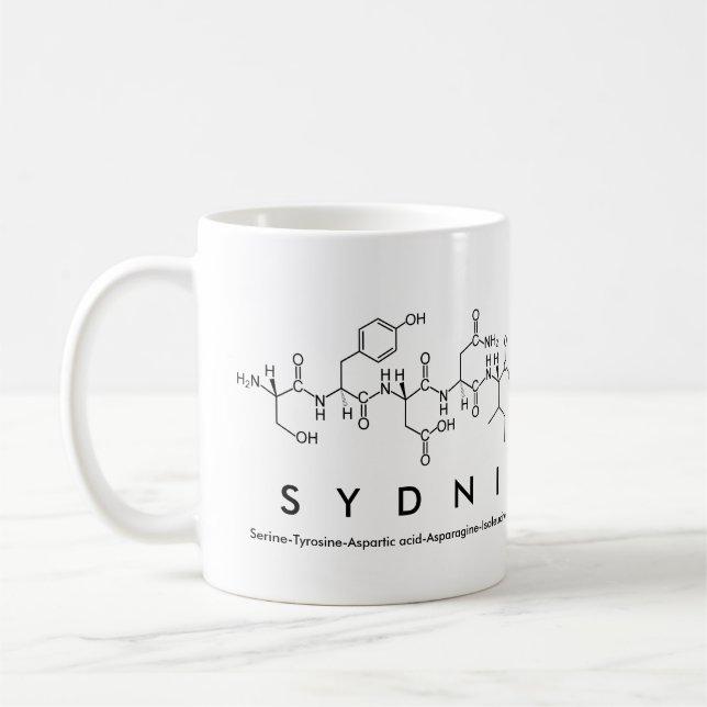 Sydni peptide name mug (Left)