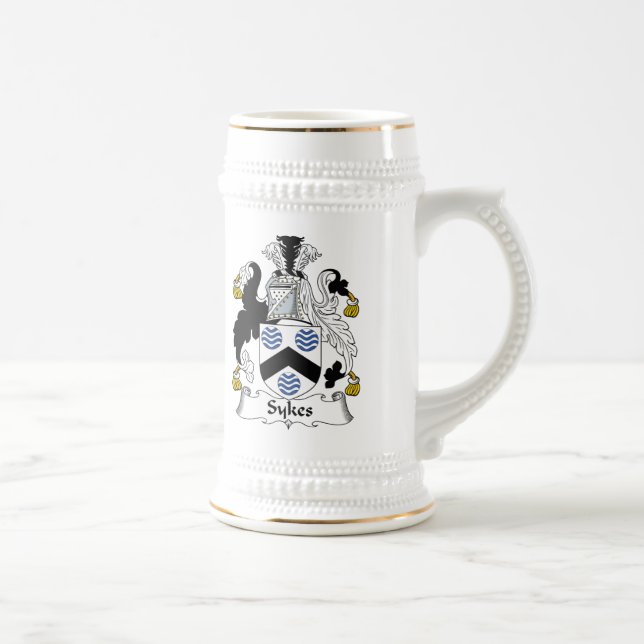 Sykes Family Crest Beer Stein (Right)