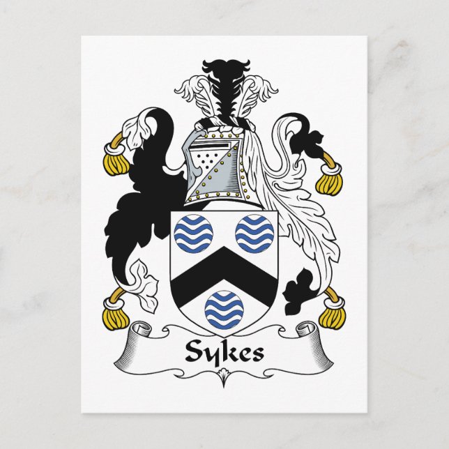 Sykes Family Crest Postcard (Front)