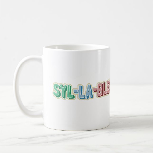 Syllables topography coffee mug (Left)