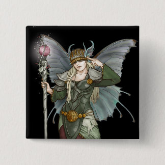 Sylph; Elven master sorceress, by Kathrin Polikeit Pinback Button