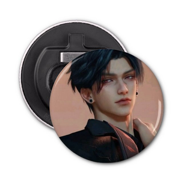 Sylus Love and Deep Space Pin – Cute Sci-Fi Anime Bottle Opener (Front)