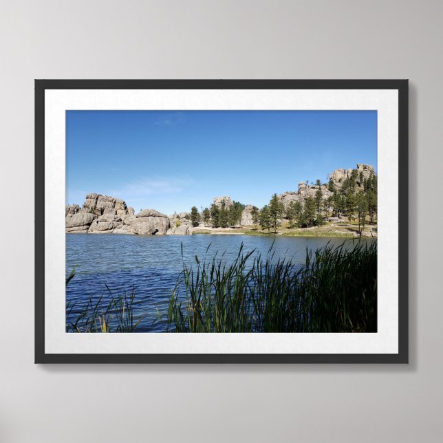 Sylvan Lake, Custer State Park, South Dakota Framed Art (Framed Front)