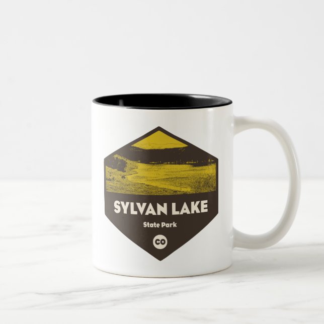 Sylvan Lake State Park Colorado Two-Tone Coffee Mug (Right)
