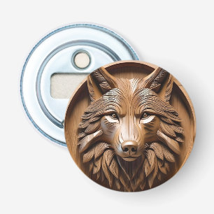 Sylvan Sentinel: The Majestic Wood Wolf Print Bottle Opener