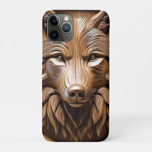 Sylvan Sentinel: The Majestic Wood Wolf Print iPhone 11 Pro Case