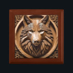 Sylvan Sentinel: The Majestic Wood Wolf Print, Gift Box<br><div class="desc">This wood print captures the essence of the wild wolf, showcasing its wild beauty, The artwork features a stunning depiction of the wolf, highlighting its distinctive fur, keen gaze, and agile form, set against a brown wood backdrop, With its warm earthy tones and intricate details, this print celebrates the spirit...</div>