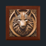 Sylvan Sentinel: The Majestic Wood Wolf Print, Gift Box<br><div class="desc">This wood print captures the essence of the wild wolf, showcasing its wild beauty, The artwork features a stunning depiction of the wolf, highlighting its distinctive fur, keen gaze, and agile form, set against a brown wood backdrop, With its warm earthy tones and intricate details, this print celebrates the spirit...</div>