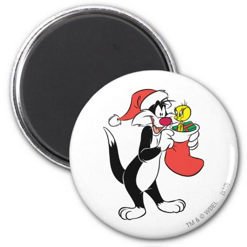 Sylvester Cat with Stocking Magnet
