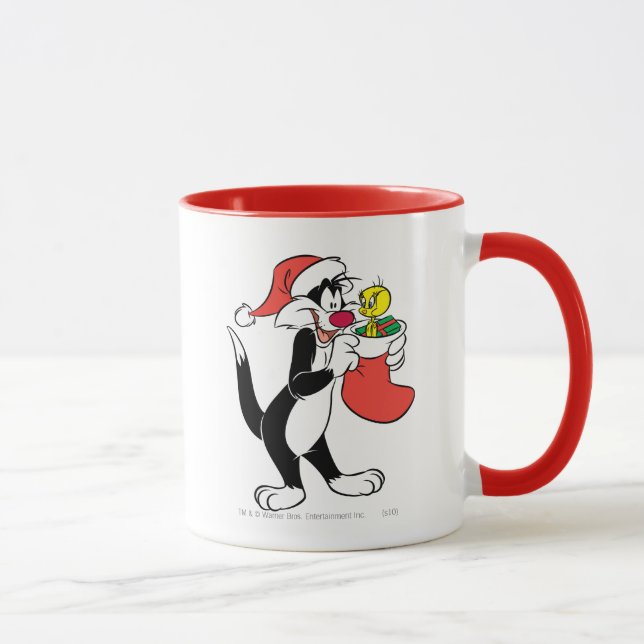SYLVESTER™ Cat with Stocking Mug (Right)