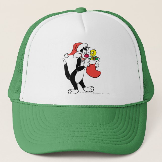 SYLVESTER™ Cat with Stocking Trucker Hat (Front)