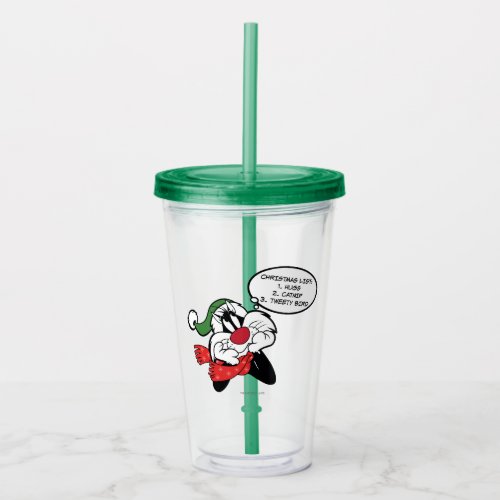 SYLVESTER Christmas Thoughts Acrylic Tumbler