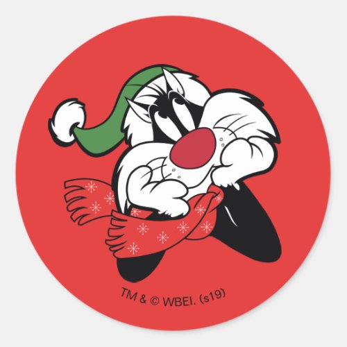 SYLVESTER Christmas Thoughts Classic Round Sticker
