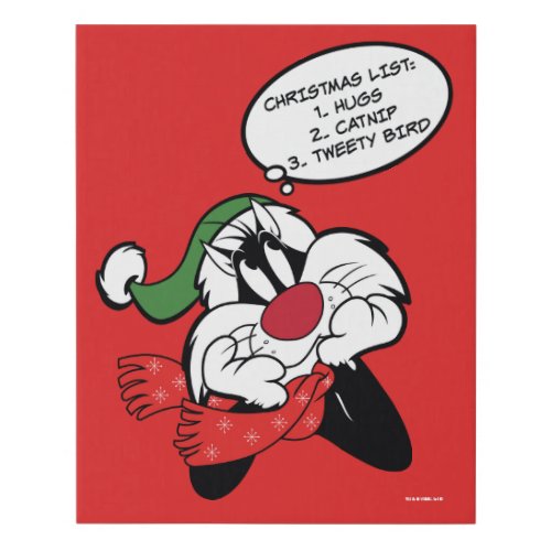 SYLVESTER Christmas Thoughts Faux Canvas Print