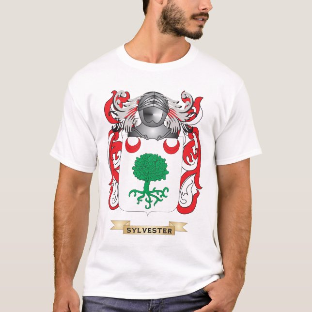 Sylvester Coat of Arms (Family Crest) T-Shirt (Front)