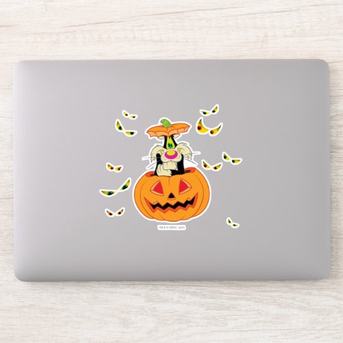 SYLVESTER Hiding in a Jack_o_Lantern Sticker