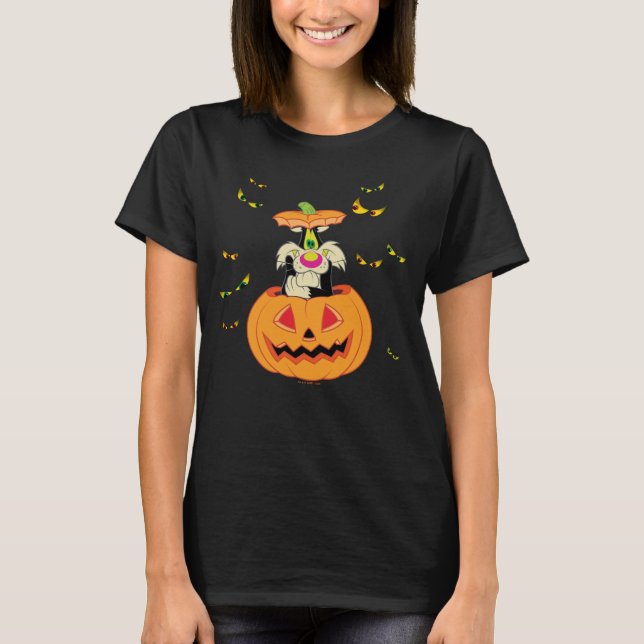 SYLVESTER™ Hiding in a Jack-o-Lantern T-Shirt (Front)