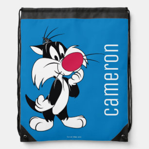 Sylvester Jr.   Classic Pose Drawstring Bag