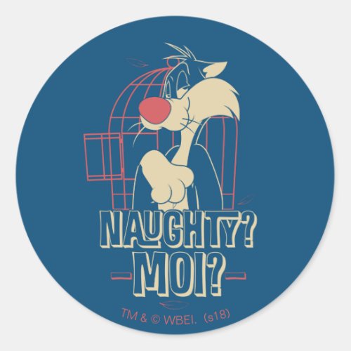 SYLVESTER_ Naughty Moi Classic Round Sticker