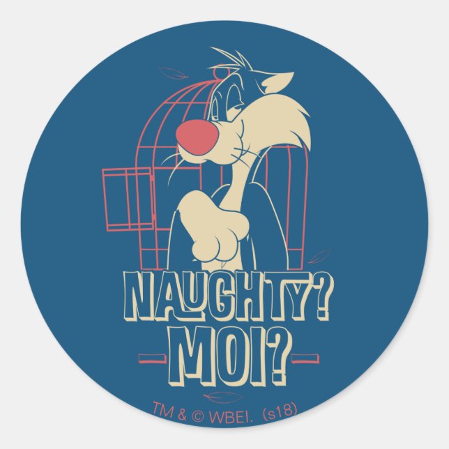 SYLVESTER™- Naughty? Moi? Classic Round Sticker (Front)