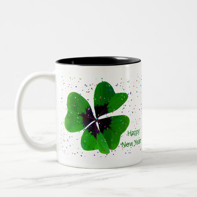 Sylvester New Year's Day Annual Financial Statemen Two-Tone Coffee Mug (Left)