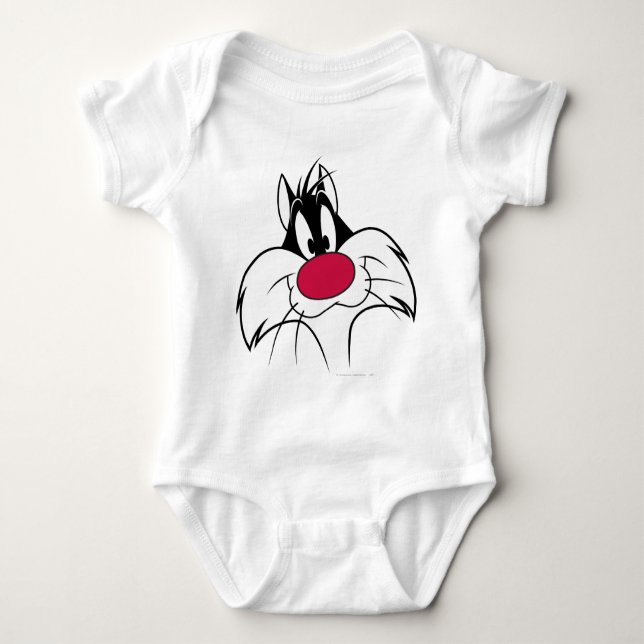 SYLVESTER™ Red Nose Face Baby Bodysuit (Front)