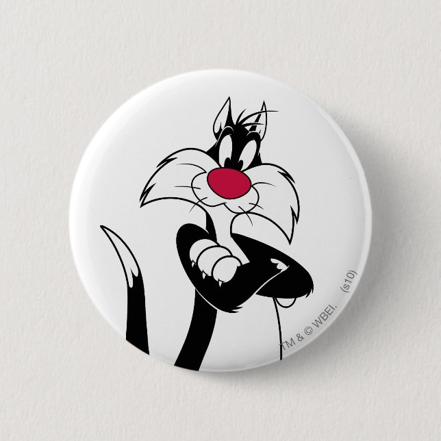 SYLVESTER™ Red Nose Pinback Button (Front)