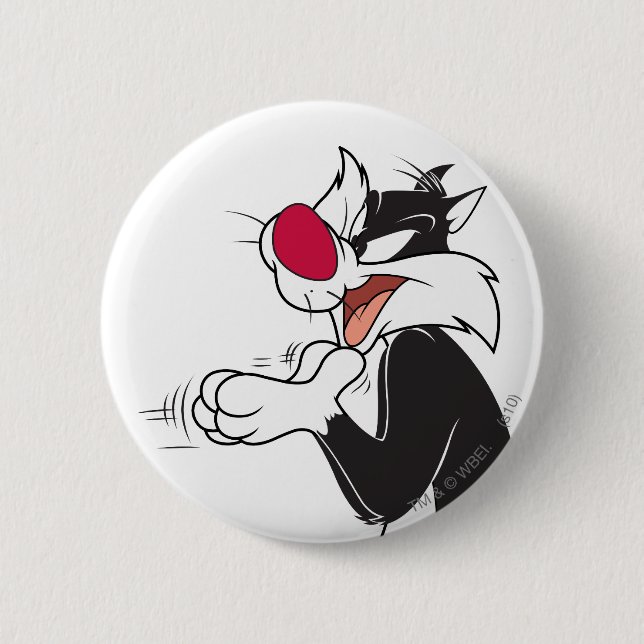 SYLVESTER™ Rubbing Paws Button (Front)