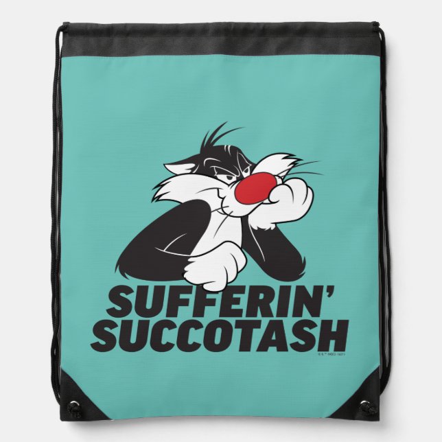 SYLVESTER™ "Sufferin' Succotash" Sulking Drawstring Bag (Front)