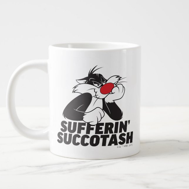 SYLVESTER™ "Sufferin' Succotash" Sulking Giant Coffee Mug (Left)