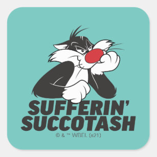 SYLVESTER™ "Sufferin' Succotash" Sulking Square Sticker