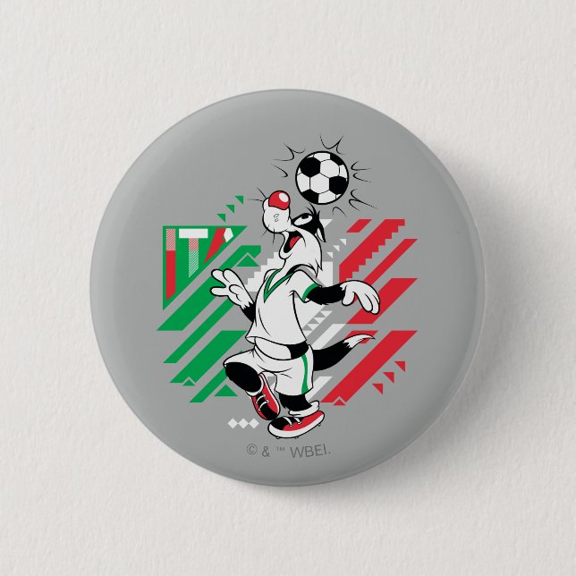 SYLVESTER™ Team Italy Soccer Graphic Button (Front)