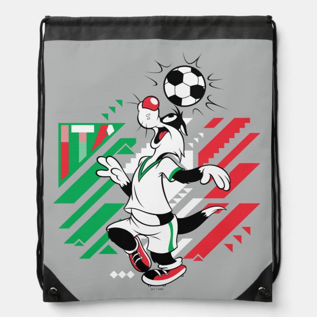 SYLVESTER™ Team Italy Soccer Graphic Drawstring Bag (Front)
