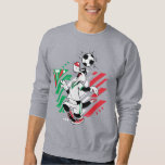 SYLVESTER™ Team Italy Soccer Graphic Sweatshirt<br><div class="desc">Check out SYLVESTER™ playing soccer for Team Italy! Wear this on a fun graphic tee,  mug,  or tote bag! Shop this design on even more custom Zazzle gifts!</div>