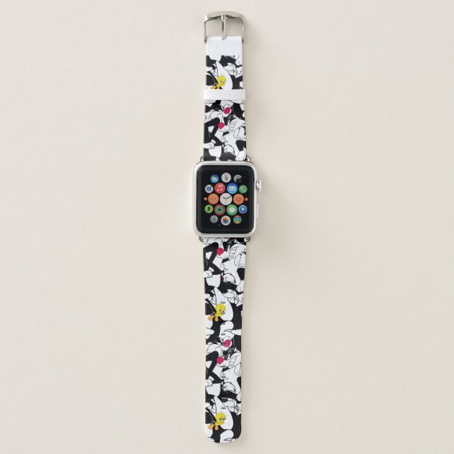 SYLVESTER™ & TWEETY™ Pattern Apple Watch Band (Front)