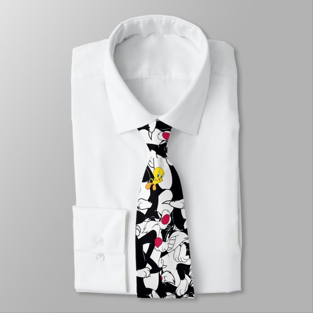 SYLVESTER™ & TWEETY™ Pattern Neck Tie (Tied)