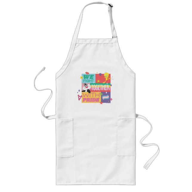 SYLVESTER™ & TWEETY™| We Fight Together With Pride Long Apron (Front)